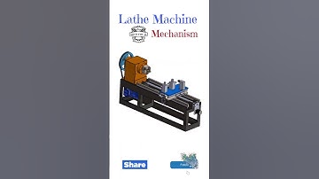Lathe Machine Mechanism #3d #automobile #animation #cad #mechanical #trending #reels #shorts #art