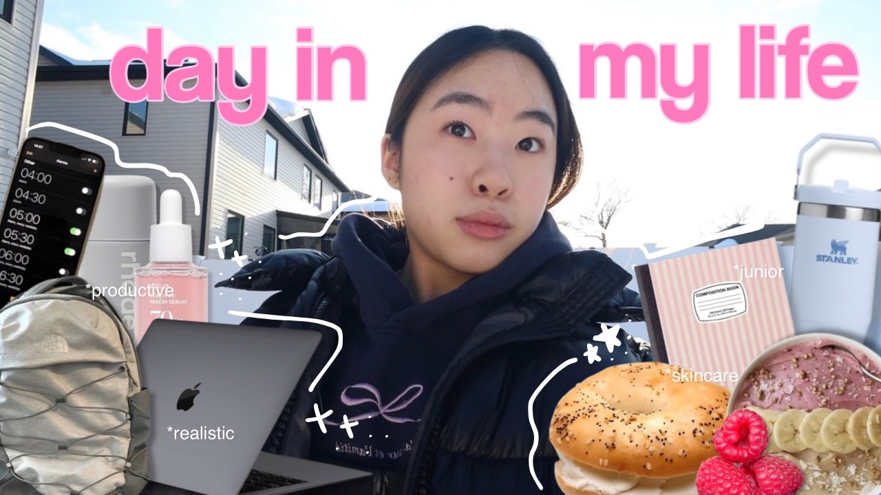 DAY IN MY LIFE AS A HIGH SCHOOLER 🏃‍♀️📖 (junior, productive, realistic) ˙⋆✮