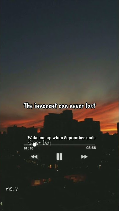 Wake me up when September ends ( Green Day ) #short #lyrics