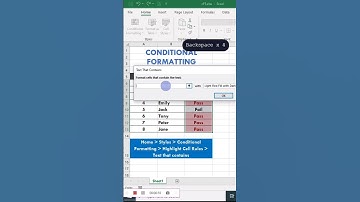 CONDITIONAL FORMATTING(Text that Contains) - MS Excel 2021 #shorts