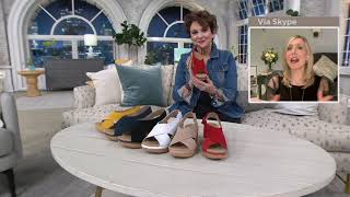 Clarks Collection Leather Wedge Sandals - Giselle Cove on QVC - YouTube