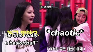 twice being *chaotic* in basketball, then there's 2yeon *flirting*...