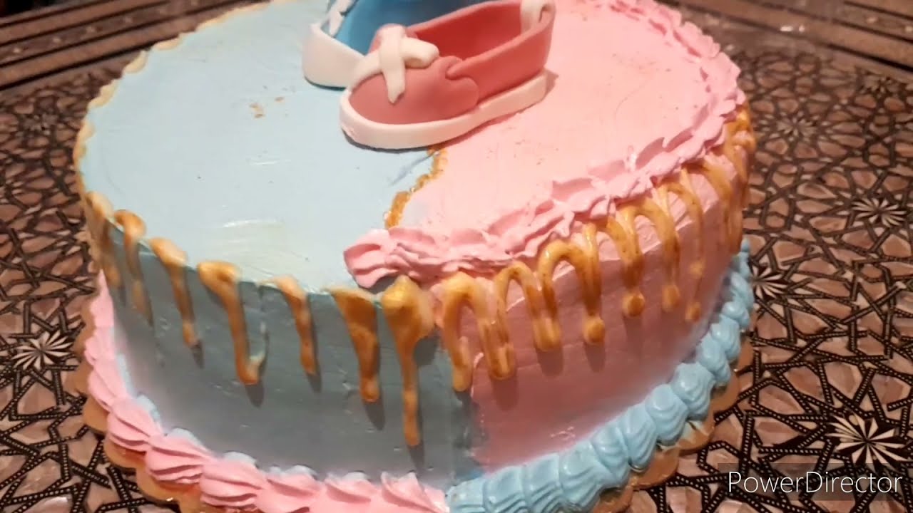 كيكه بجنواز🎂 ⁉️ سهله وسريعه التحضير لي معرفة جنس المولود 🤰🎊