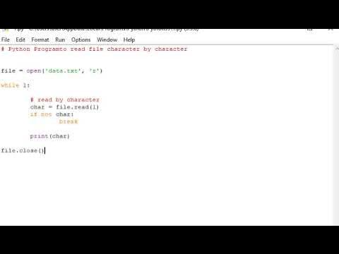 Python Program to read file character by character - YouTube