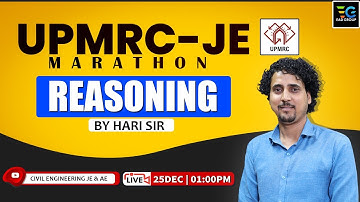 Reasoning | UPMRC-JE Marathon | by Hari sir