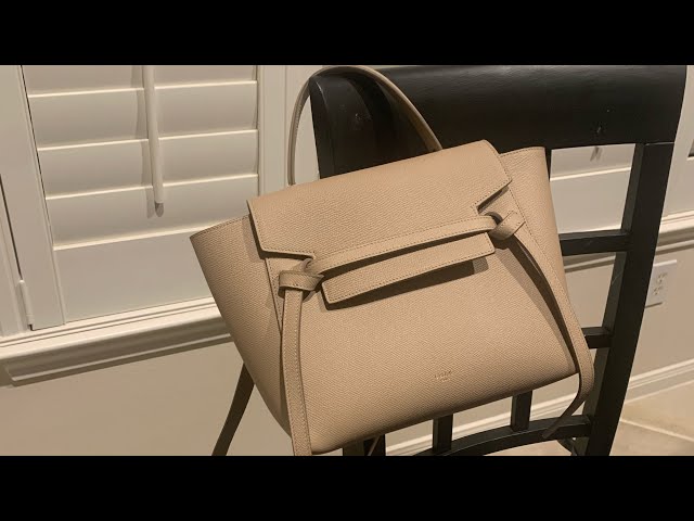 MICRO BELT BAG IN GRAINED CALFSKIN - LIGHT TAUPE