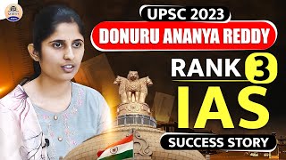 UPSC Results 2023: Donuru Ananya Reddy, AIR 03 | UPSC CSE 2023 Topper | UPSC IAS Topper/Prabhat Exam