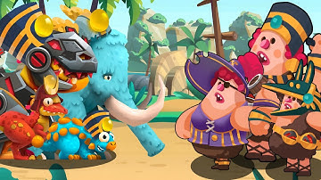 All Enemy Giants vs All Dinos - Dino Bash 2 Travel Through Time