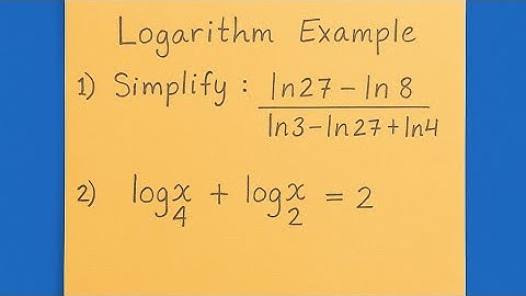 Logarithm in Solved example| Learn Logarithm Rules and Examples Step-by-Step