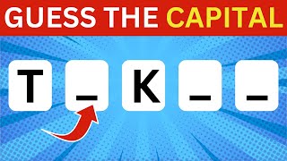 Guess The Capital Without Vowels In 5 Seconds 🚩🌎🤔 | Easy, Medium, Hard, Impossible 🤯