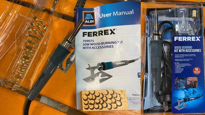 Parkside Wood Burning Tool Set from Lidl Unboxing Testing
