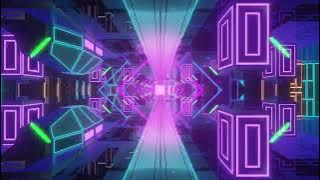4K Sci-fi Endless Urban Neon Tunnel  l Loop Screensaver