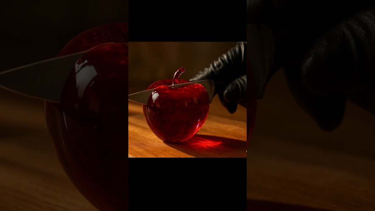 "Satisfying Glass Rambutan Fruit Slice | ASMR Cutting in 4K Macro" 