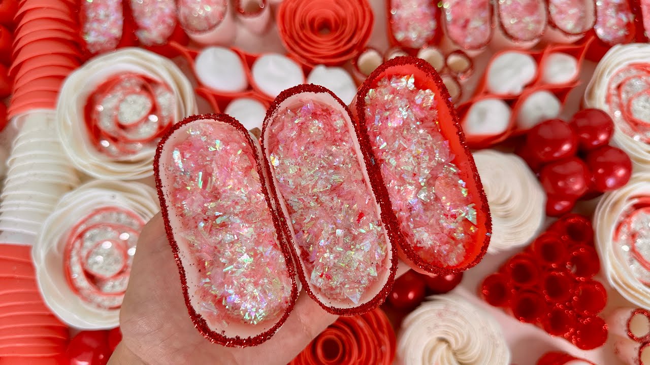 ASMR SOAP ★ Compilation set soap ★ Crushing soap boxes with glitter, foam & starch ★ Clay cracking ★