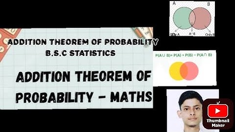 ||Addition theorem of probability ||statistics #probability theory @gajendrapurohit 