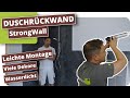 Duschrckwand ohne fliesen  planeo strongwall