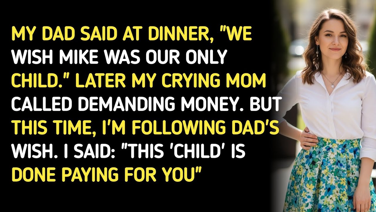 MY DAD SAID AT DINNER, 