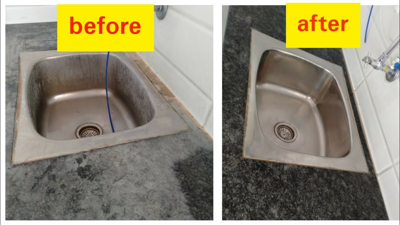 how to clean or remove Salt water stains on sink, steel tap/sinkல் உள்ள