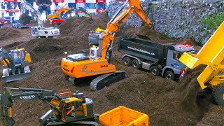 REMOTE CONTROL SCALE PARCOURS - RC EXCAVATOR LIEBHERR VOLVO - SCALEART TRAKTOR TIPPER