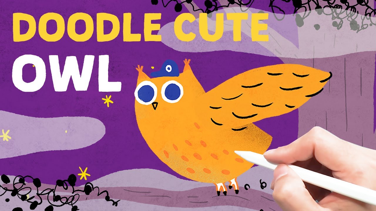 Let’s Doodle Cute Owl Feel Good Drawing YouTube