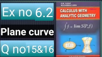 How to solve Q no 15&16 Ex no 6.2 ADP,BS Hons,BSC,Part 1,3rd year calculus with analytic geometry