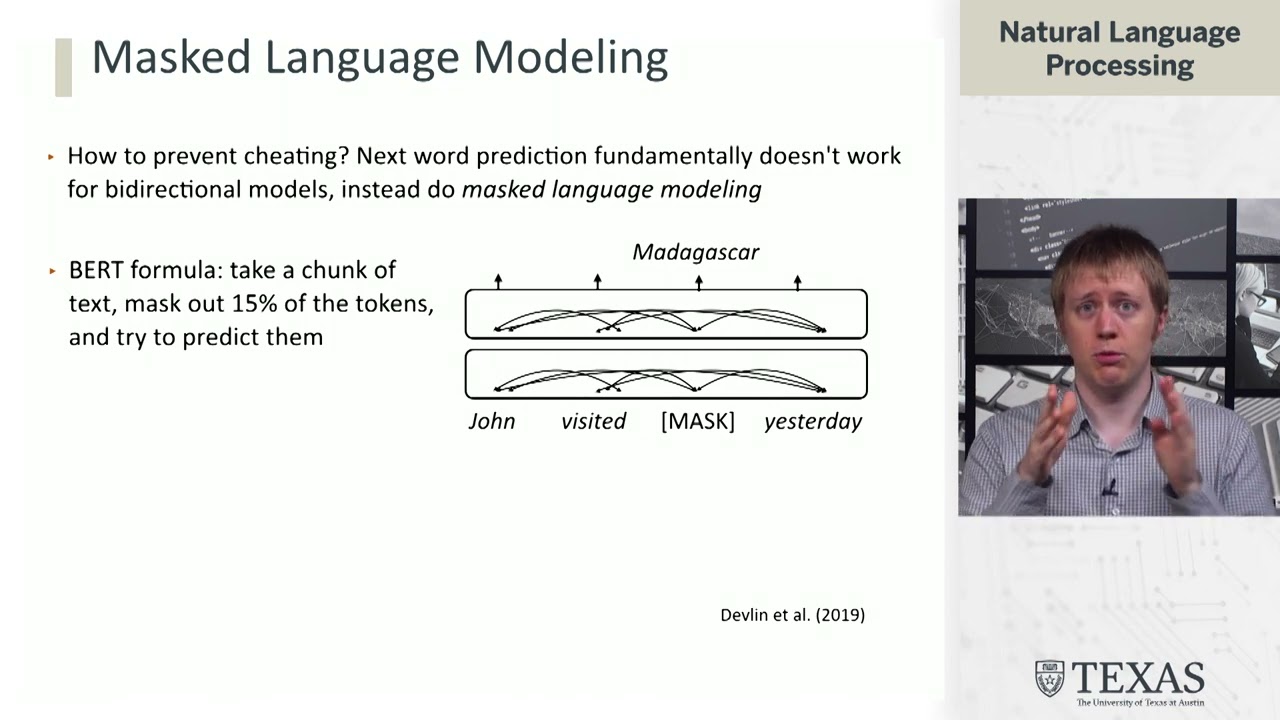 BERT: Masked Language Modeling (Natural Language Processing at UT Austin)