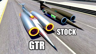 How faster is Thrust SSC GTR than Thrust SSC (stock) - Time battle at Special Stage Route X