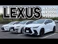 白いレクサス3台を一気観!!NX350h・NX300h・HS250h