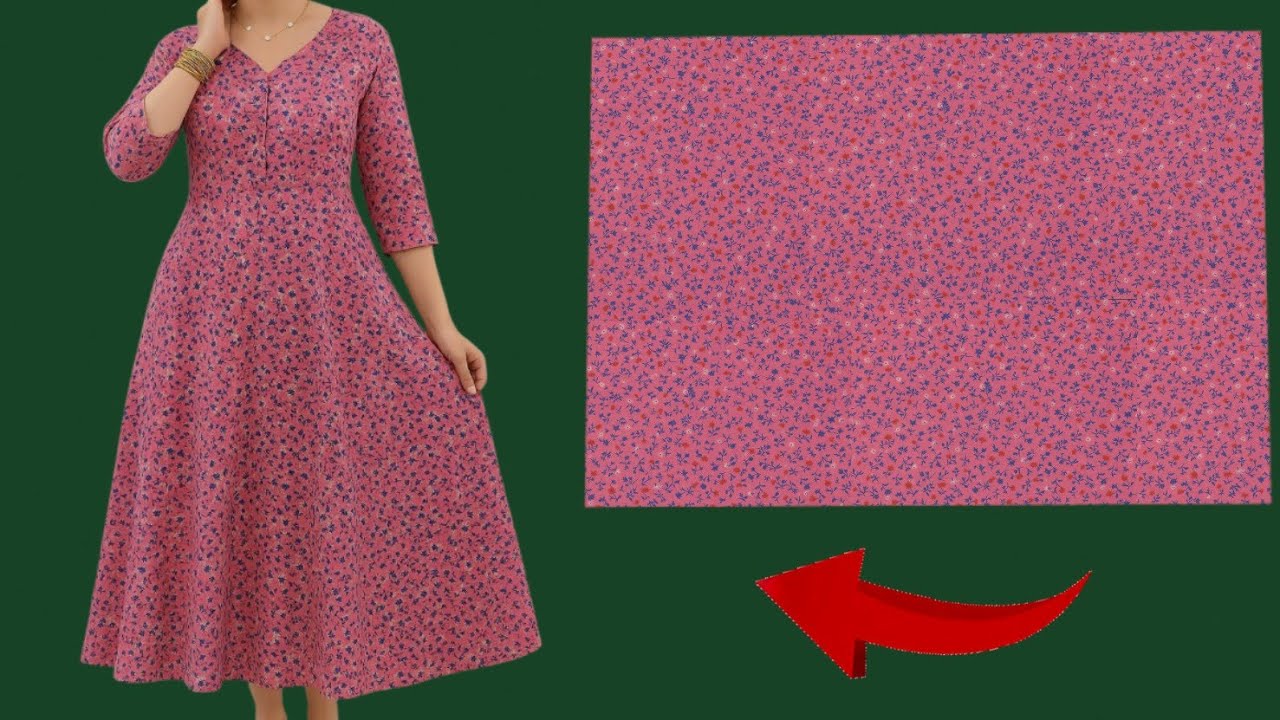 ✅ The easiest way to sew a stylish dress💃Sew  a Beautiful Dress in 10 minutes So Easy Pattern✂️