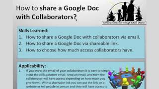 How to share a Google Doc with collaborators