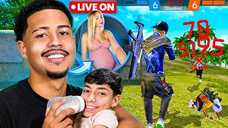 💙 JOGANDO RANKEADA E AP! 2X2 DE CASAL CONTRA O SPRITE! 😂💙 FREE FIRE AO VIVO 💙 PHZIN FF LIVE ON