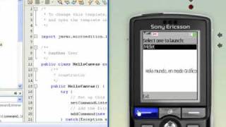 NetBeans - J2ME - Ejemplo #14 Hola Mundo en modo gráfico