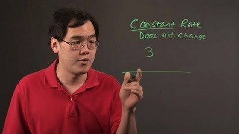 What Is the Meaning of Constant Rate in Math? : Math Definitions & More