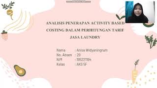 Analisis Penerapan Activity Based Costing (ABC) Dalam Perhitungan Tarif Jasa Laundry