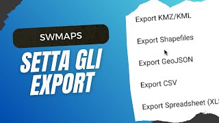 SW Maps - Esportazione dei file