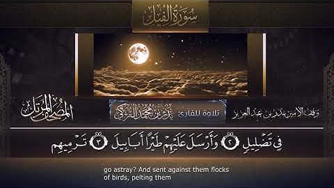سورة الفيل || القارئ بدر التركى # ١٤٤١هـ Badr Al-Turki ||Surah Al-feel