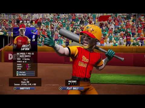 Super Mega Baseball 4 On Xbox Series X ⚾️ Jokey Lafuda Smacks Pitcher In The Face 