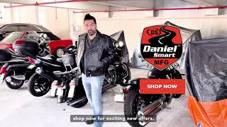 DS710 Motorcycle Classic Biker Leather Jacket - Plain Sides