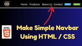 How to Make a Simple Menu / Navbar using HTML & CSS