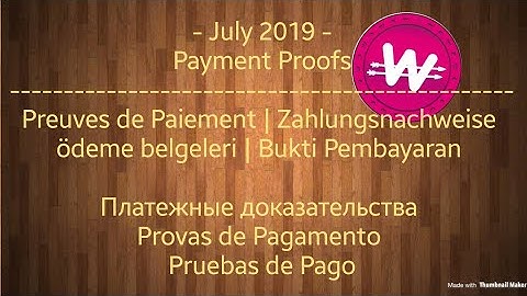 2019.07 WowApp - Preuves de paiement | Payment Proofs | Zahlungsnachweise | ödeme belgeleri
