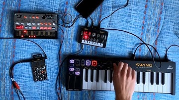 My first JAM with Korg VOLCA BASS (with PO33, NTS1 & SWING)