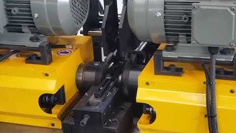 Steel rods solid bar chamfering machine, double head tube chamfering deburring machine