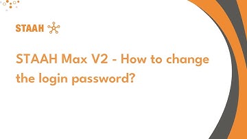 STAAH Max V2   How to change the login password