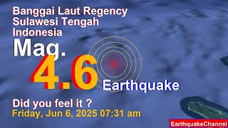 Maluku Sea, 36 km Northeast of Pulau Bokan Island, Sulawesi Tengah, Indonesia Earthquake today now