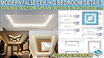 Modern Bedroom False ceiling Design & Details Autocad 2020-Plan -Elevation-Section-#interiors#viral