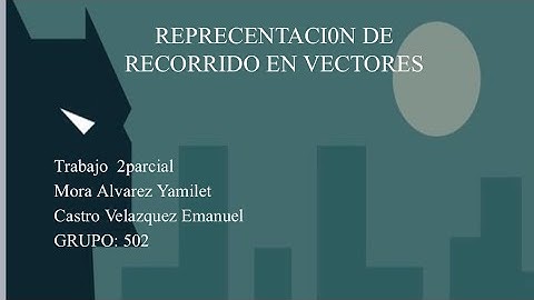 Representación de recorrido en vectores 