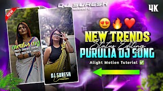 Bengali Babu || Purulia Dj Status Video Editing 😍 Alight Motion Tutorial ✅ Trending Purulia Song 🔥