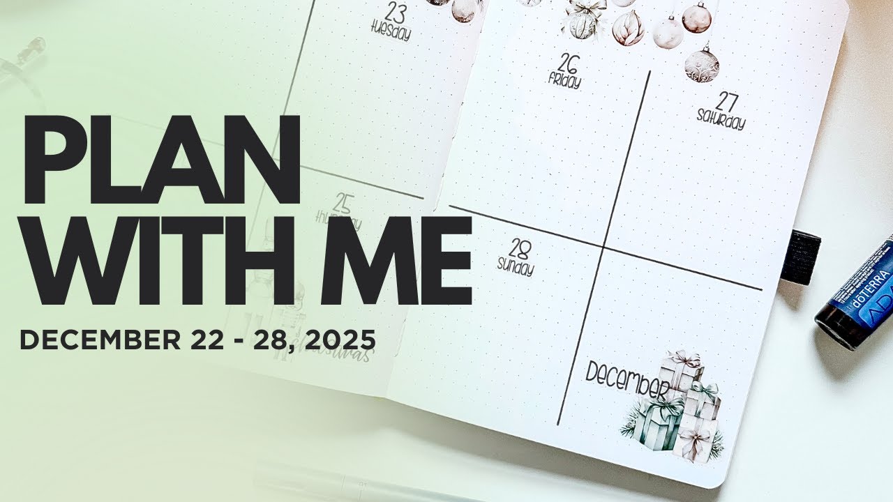 Планируйте вместе со мной | 22–28 декабря 2025 г. | Арчер и Олив | Оставайтесь с Кейт | Наклейки ...