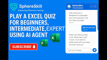 Play Excel Quiz with AI Agent | Beginner to Expert Levels | SphereSkill | Learn AI & Agentic AI