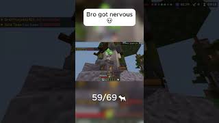 Bro got too nervous #minecraft